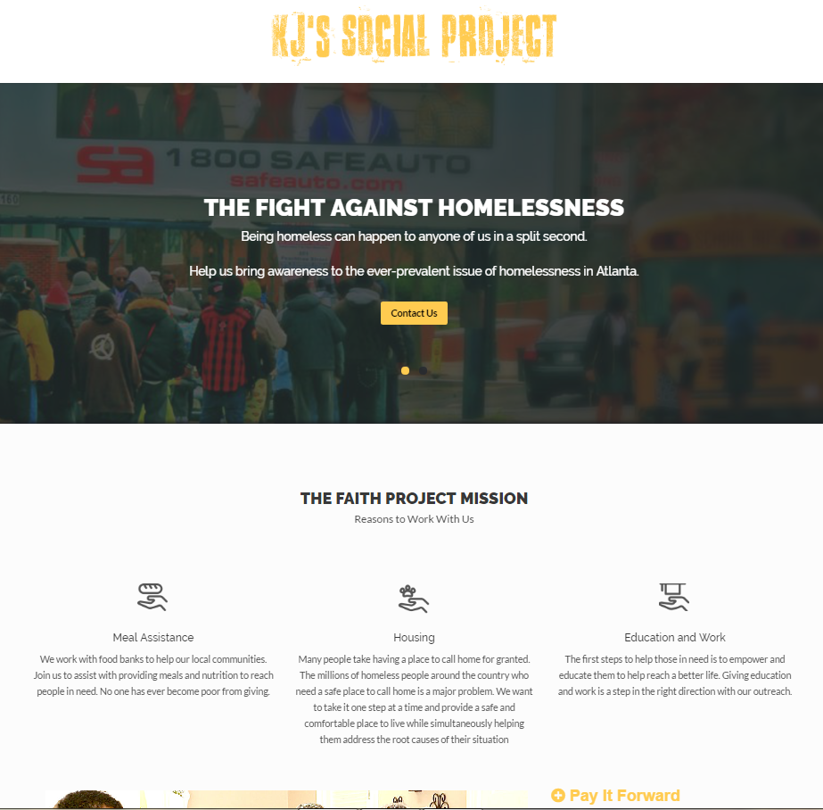 The KJ's Social Project Welcome Page